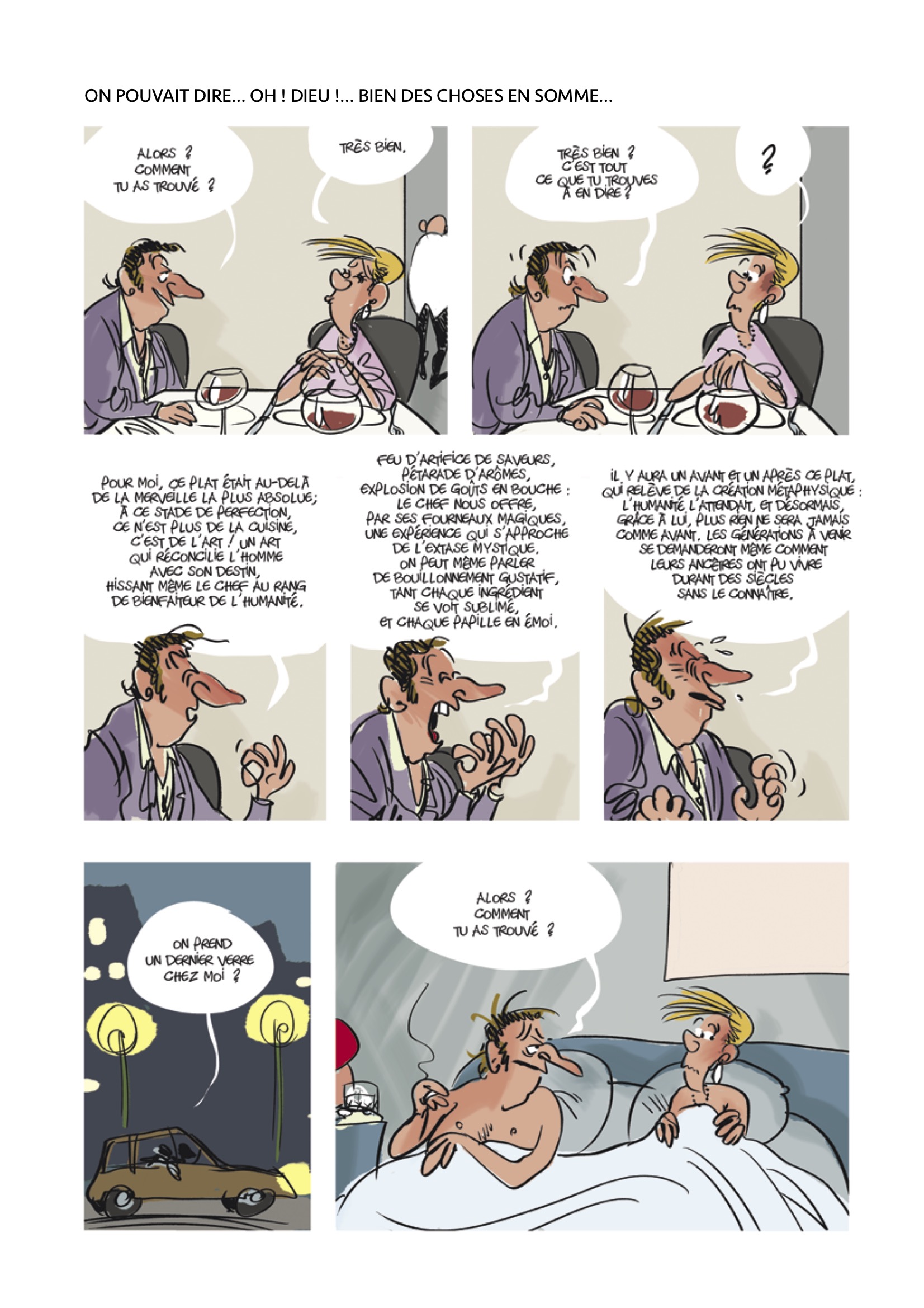 Une page de la BD Avec les compliments du Chef
